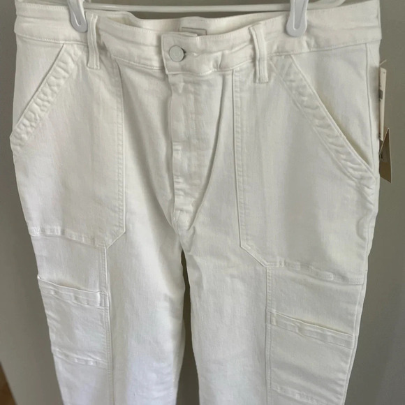 MOTHER The Private Double Pocket Skimp Jeans Straight Leg Cargo - Size 34 - NWT - Picture 6 of 15